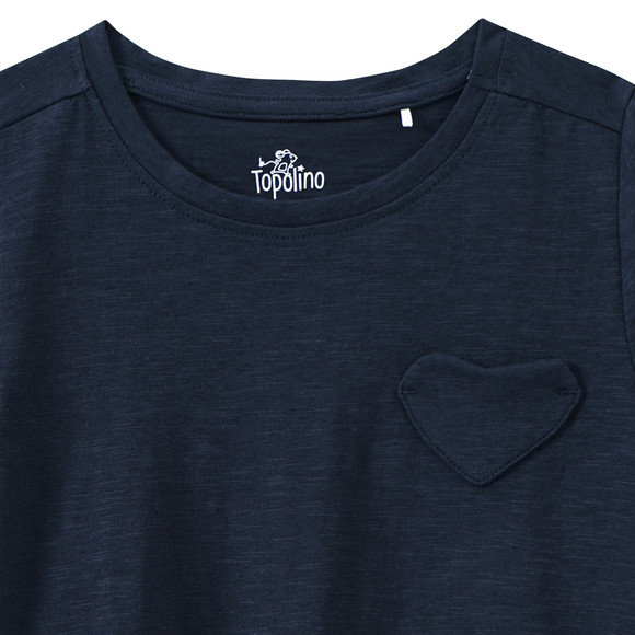 Mädchen T-Shirt mit Herz-Tasche
