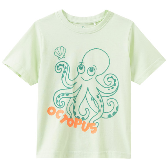 Jungen T-Shirt mit Meeres-Motiv gelbgrün