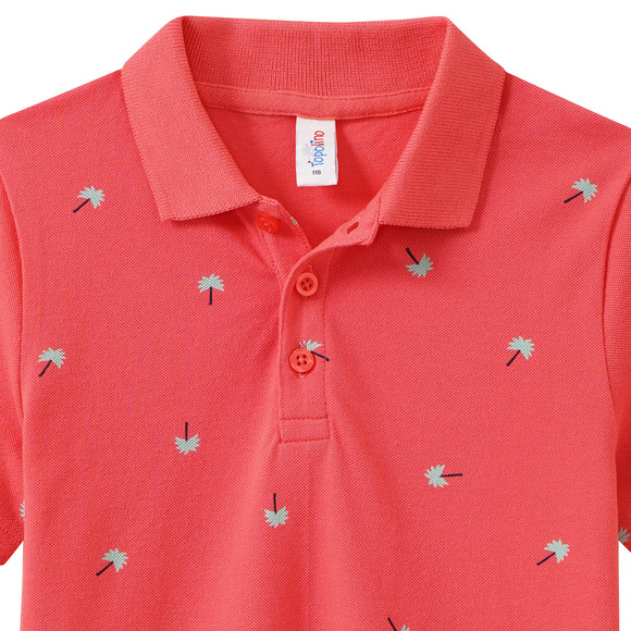 Jungen Poloshirt mit Allover-Print