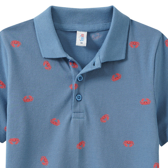 Jungen Poloshirt mit Allover-Print