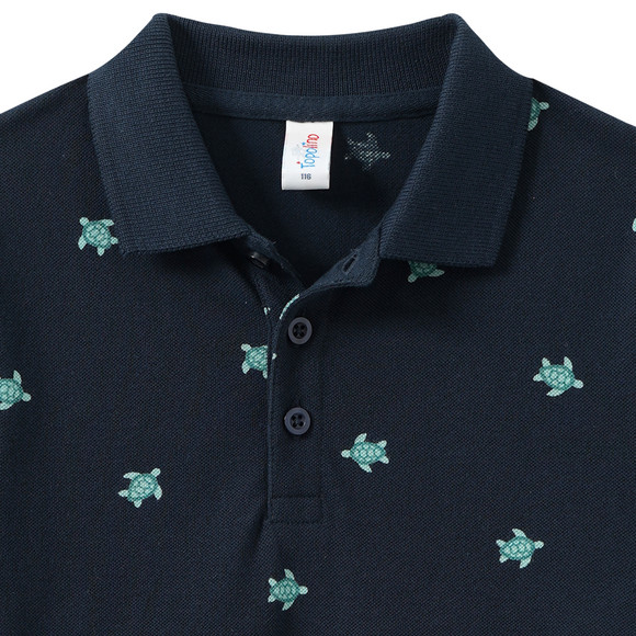 Jungen Poloshirt mit Allover-Print