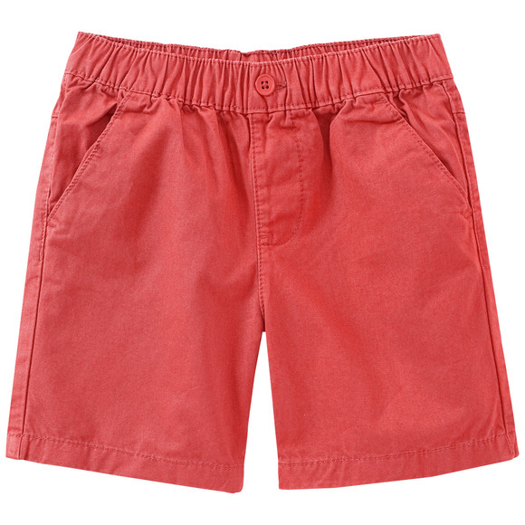 Jungen Shorts in unifarben koralle