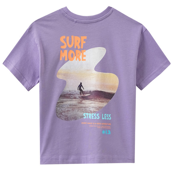 Jungen T-Shirt mit Foto-Print lila