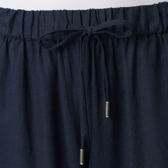 Damen Leinen-Hose mit Elastikbund