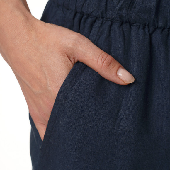 Damen Leinen-Hose mit Elastikbund