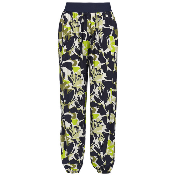 Damen Hose mit Webbund creme