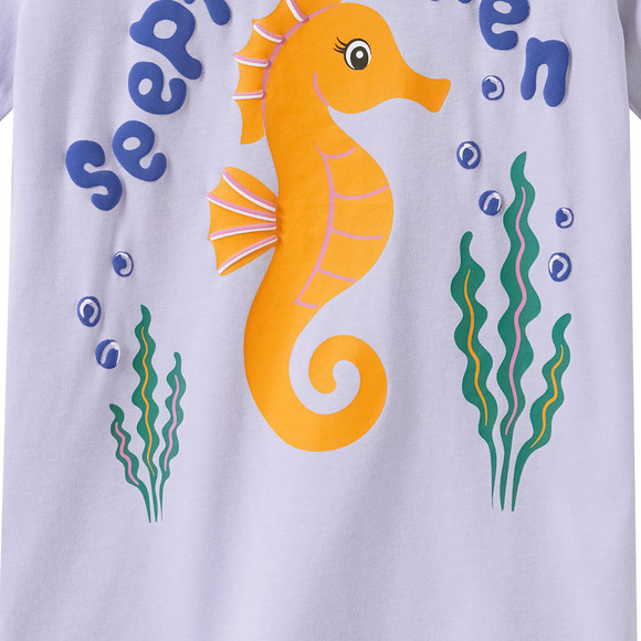 Kinder T-Shirt mit Seepferdchen-Motiv