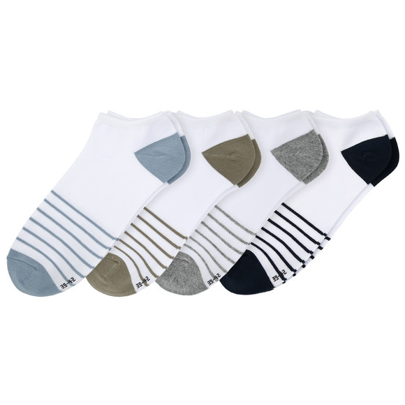 4 Paar Herren Sneaker-Socken mit Streifen