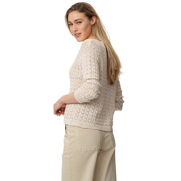 Gebreide damestrui met ajourpatroon