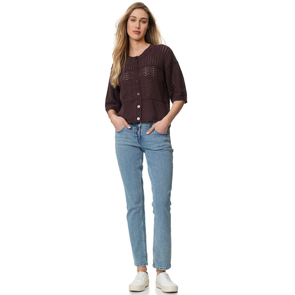 Damen Strickjacke mit Ajours-Muster