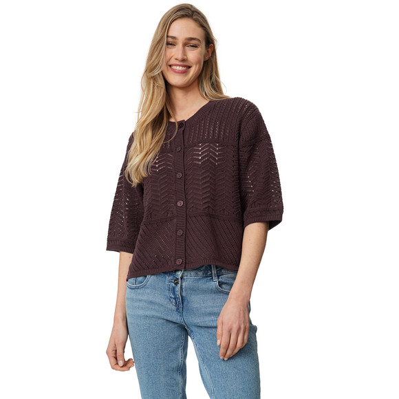 Damen Strickjacke mit Ajours-Muster