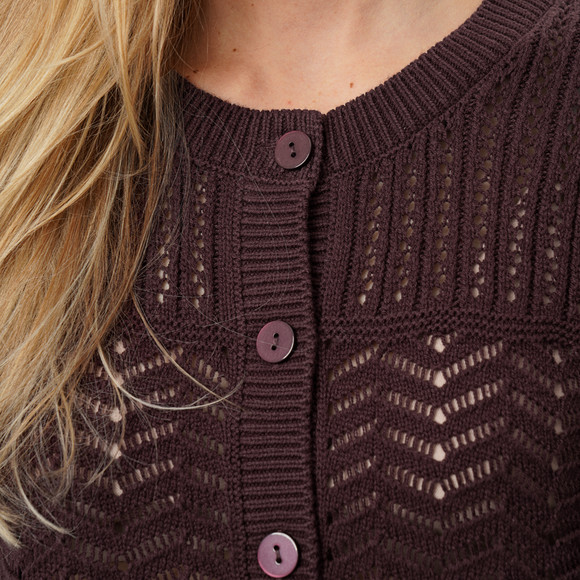 Damen Strickjacke mit Ajours-Muster
