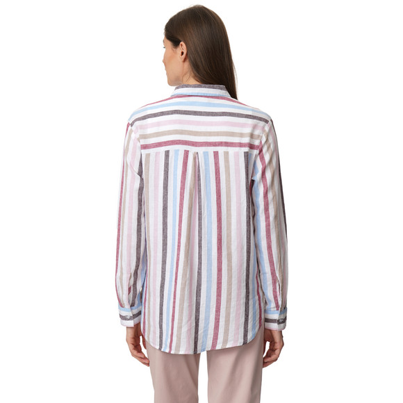 Damen Leinen-Bluse mit Streifen