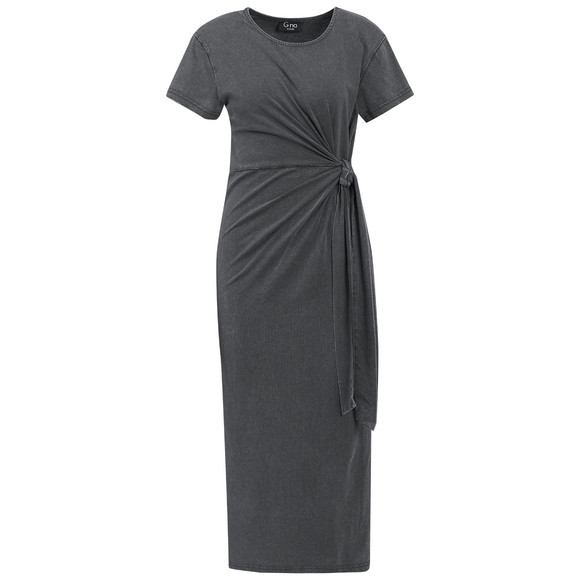 Damen Midi-Kleid mit Knoten-Detail