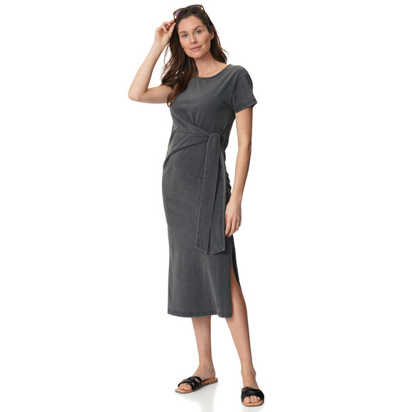 Damen Midi-Kleid mit Knoten-Detail