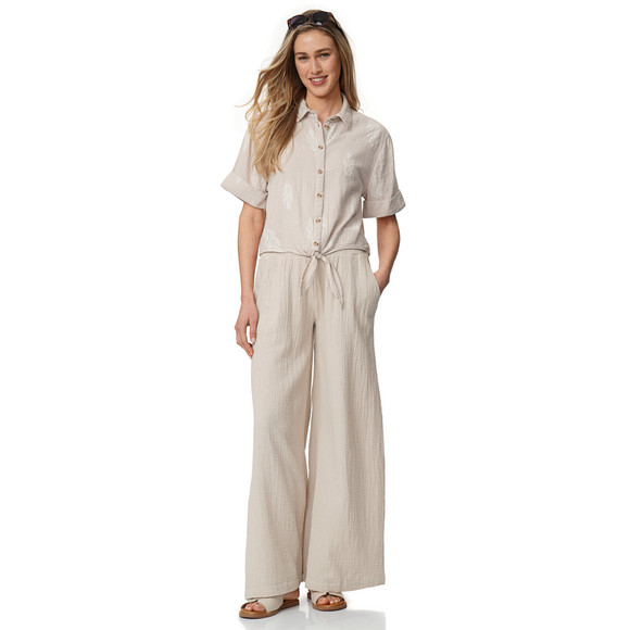 Damen Musselin-Hose mit Elastikbund