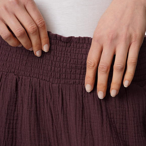 Damen Musselin-Hose mit Elastikbund