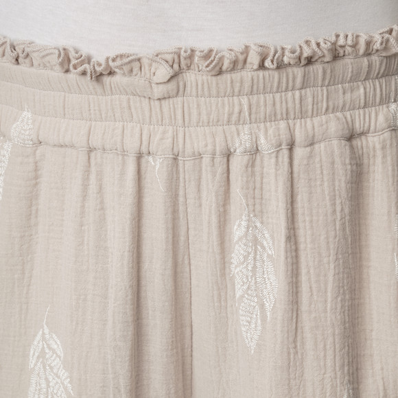 Damen Musselin-Hose mit gerüschtem Bund