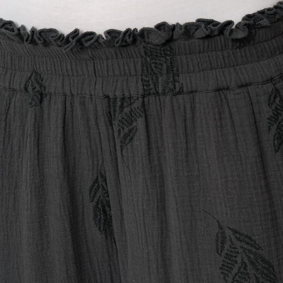 Damen Musselin-Hose mit gerüschtem Bund
