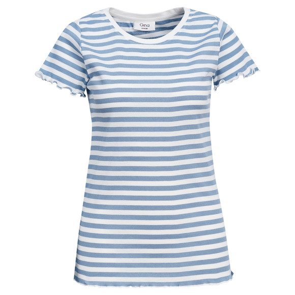 Damen Shirt mit Streifen blau
