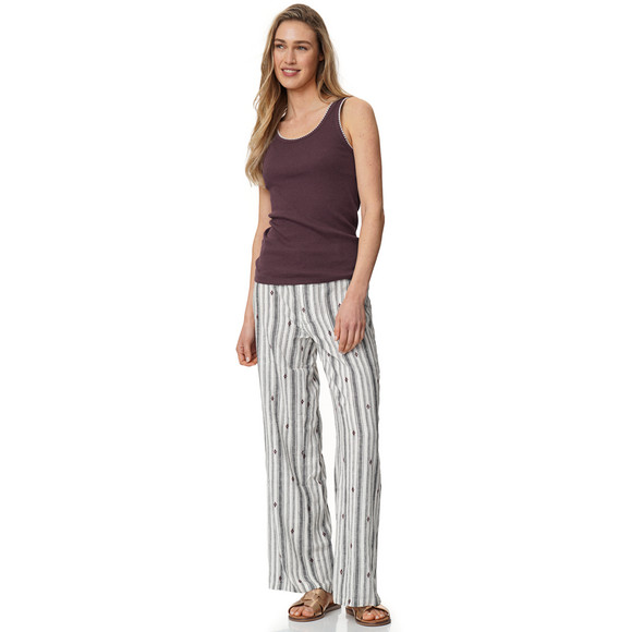 Damen Top mit Rippstruktur
