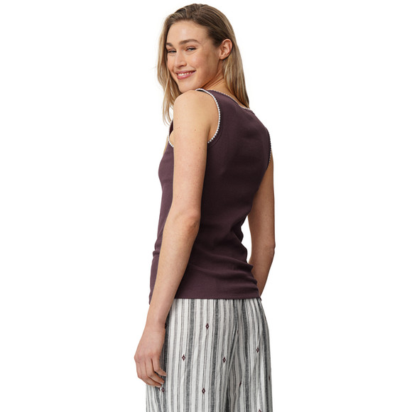 Damen Top mit Rippstruktur