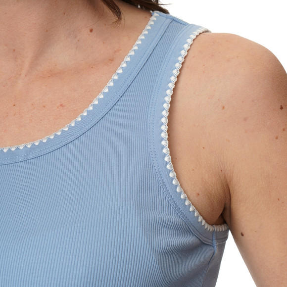 Damen Top mit Rippstruktur