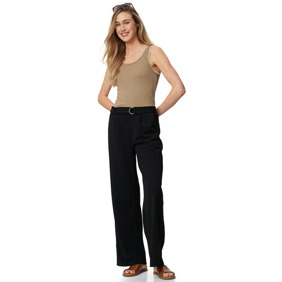 Damen Top mit Rippstruktur