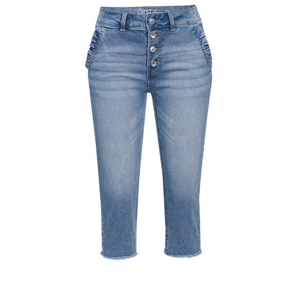 Damen Capri-Jeans in Denim-Optik