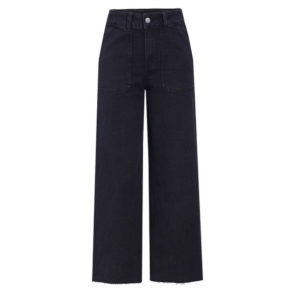 Damen Culotte in Denim-Optik dunkelgrau