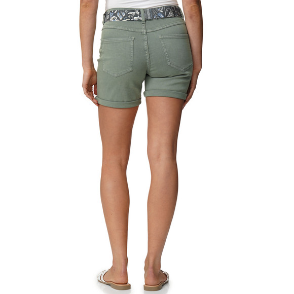 Damen Jeans-Shorts mit Bindegürtel