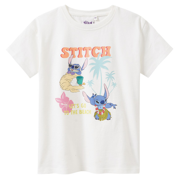 Disney Stitch T-Shirt mit großem Print weiss