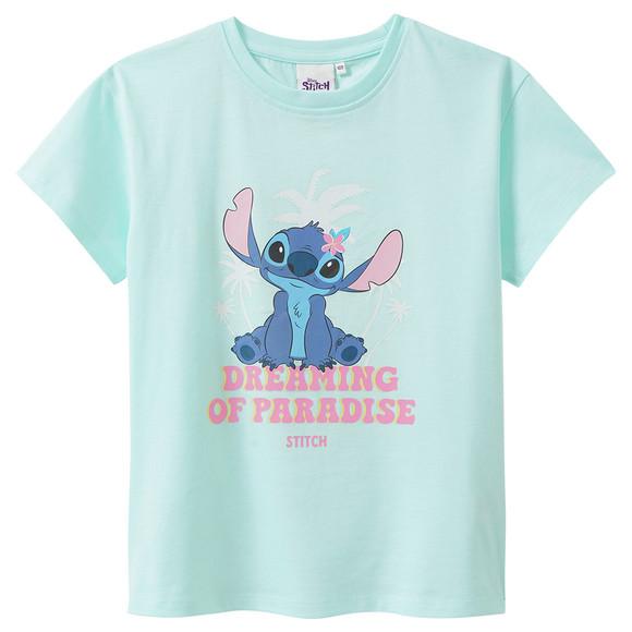Disney Stitch T-Shirt mit großem Print helltürkis