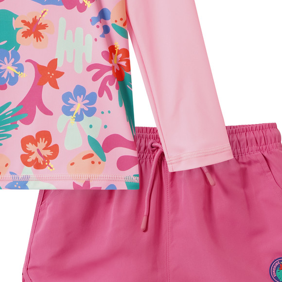 Mädchen UV-Set mit Badeshirt und Shorts UPF40