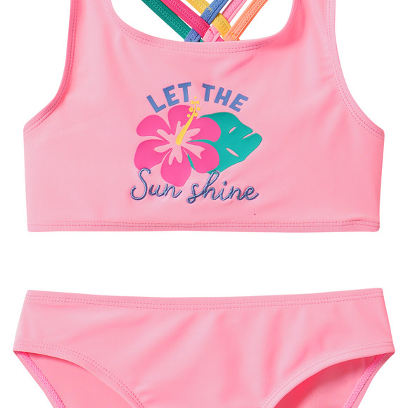 Mädchen Bikini mit bunten Trägern