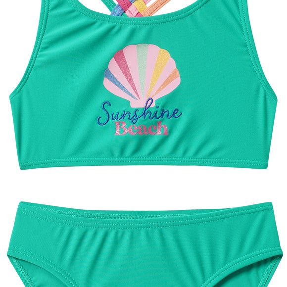 Mädchen Bikini mit bunten Trägern