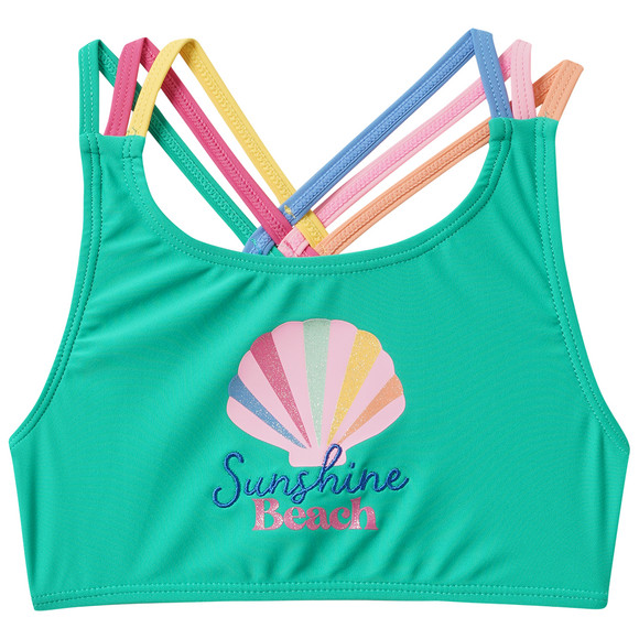 Mädchen Bikini mit bunten Trägern