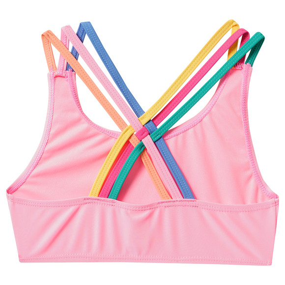 Mädchen Bikini mit bunten Trägern