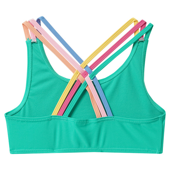 Mädchen Bikini mit bunten Trägern