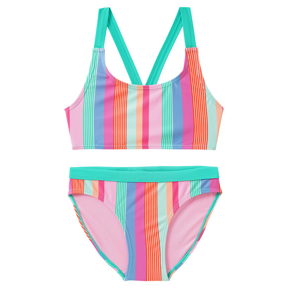 Mädchen Bikini mit bunten Streifen