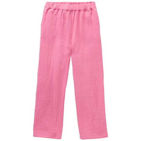 Mädchen Musselin-Hose aus Bio-Baumwolle pink