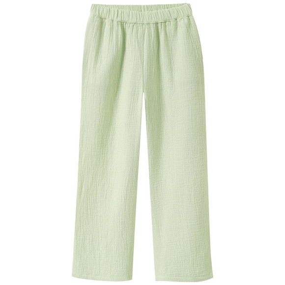 Mädchen Musselin-Hose aus Bio-Baumwolle mintgrün