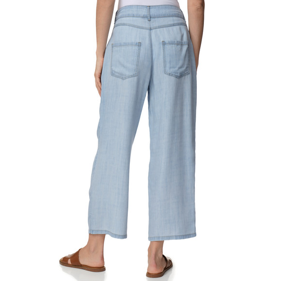 Damen Wide-Leg-Hose mit Knopfleiste