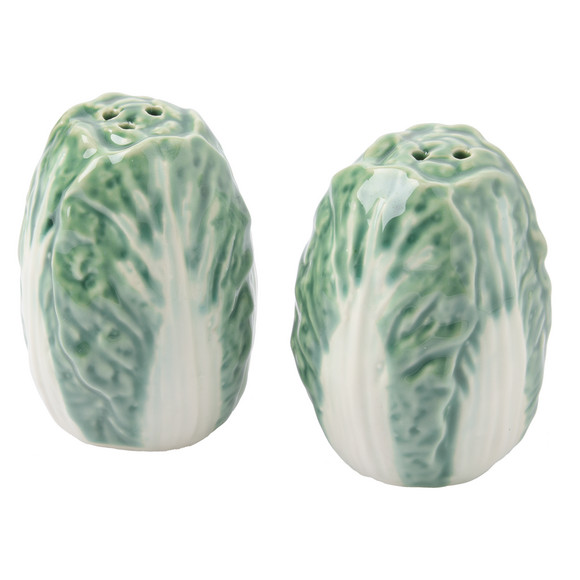 Zout- en peperstrooier in koolontwerp