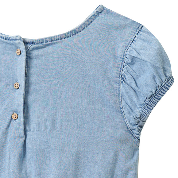 Mädchen Bluse in Denim-Optik