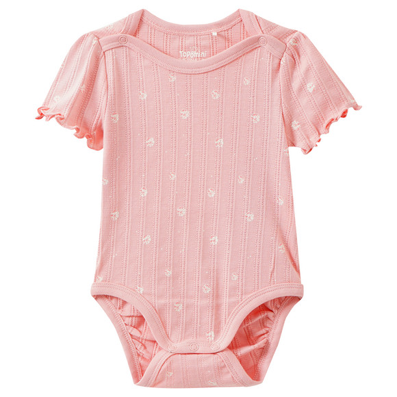 Baby Kurzarmbody mit Rippstruktur