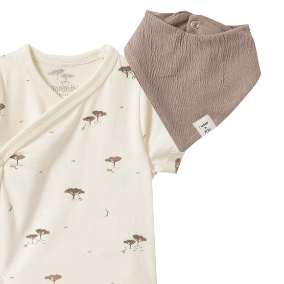 Newborn set met body, short en bandana