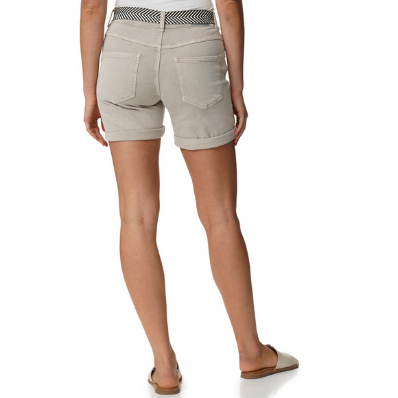 Damen Boyfriend-Jeansshorts mit Gürtel