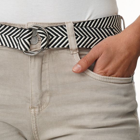 Damen Boyfriend-Jeansshorts mit Gürtel