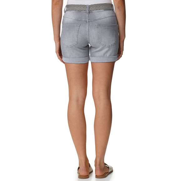 Damen Boyfriend-Jeansshorts mit Gürtel